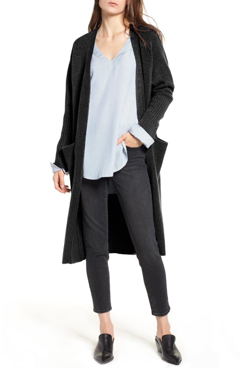 Treasure & Bond Long Knit Duster, Main, color, 