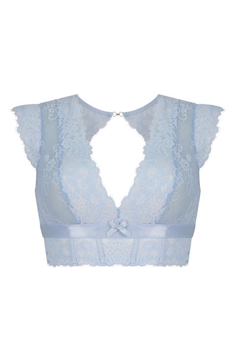 Catrin Cap Sleeve Eyelash Mesh Bralette