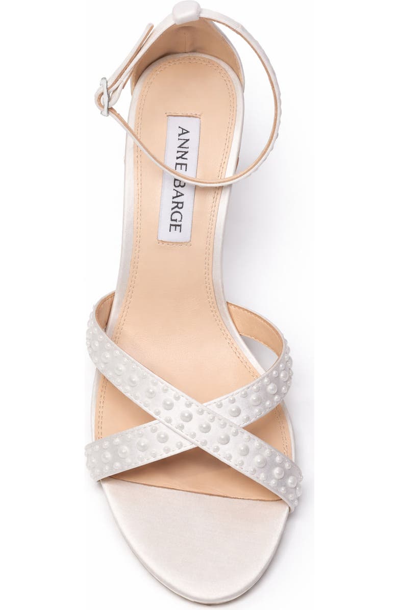 Anne Barge Perle Sandal, Alternate, color, White Satin