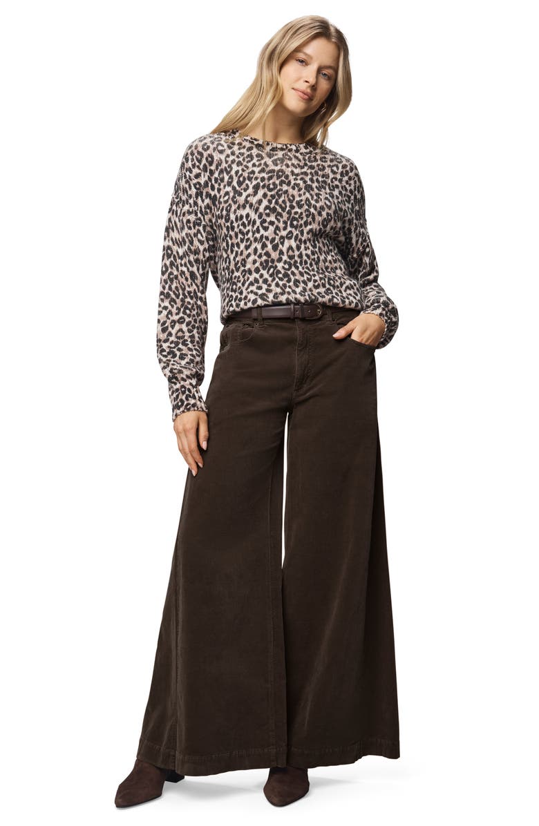 Splendid Monroe Wide Leg Corduroy Pants, Alternate, color, Soft Chocolate Brown