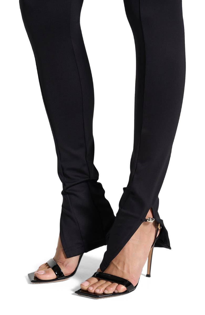 Manière De Voir Twisted Bust Off Shoulder Jumpsuit, Alternate, color, Black