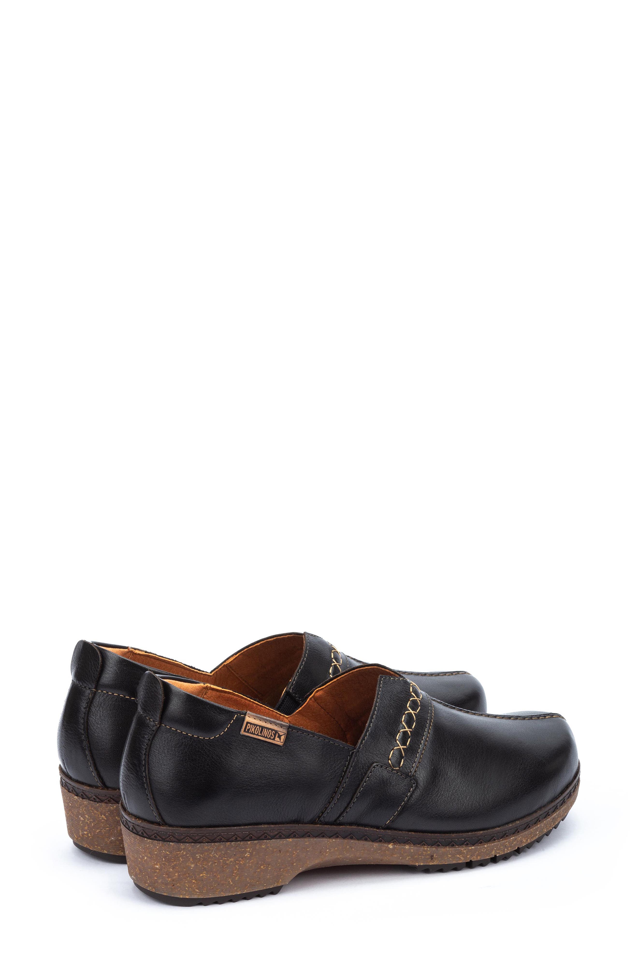 PIKOLINOS Granada Leather Clog, Alternate, color, Black