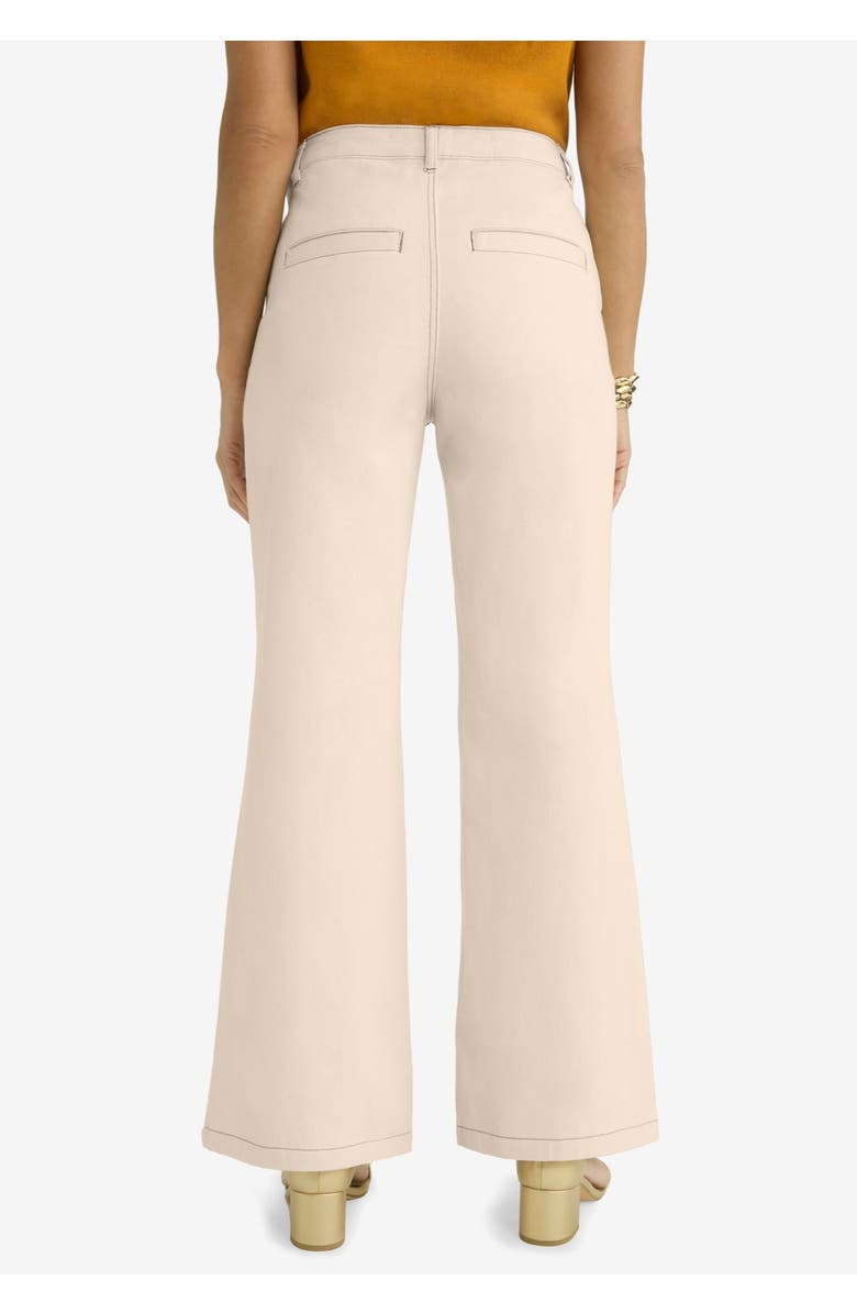 Jessica London Contrast Stitch Wide Leg Jean, Alternate, color, 