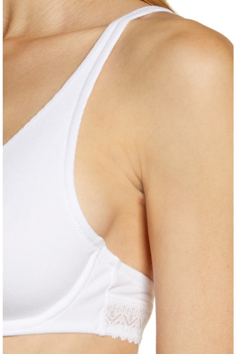 Eugenie Plunge Underwire Bra, Alternate, color, WHITE