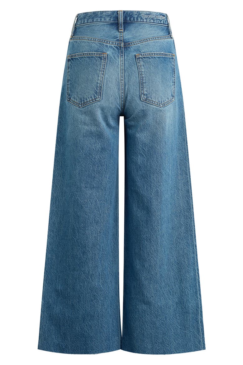 The Masha Raw Hem Super High Waist Crop Wide Leg Jeans, Alternate, color, CORTEZ