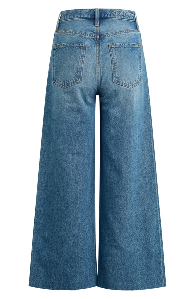 Favorite Daughter The Masha Raw Hem Super High Waist Crop Wide Leg Jeans, Alternate, color, Cortez