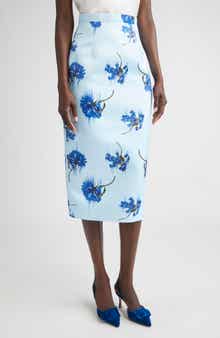 Emilia Wickstead Lorelei Floral Pencil Skirt