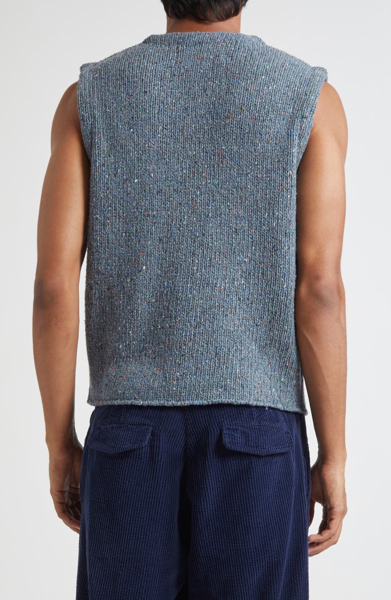 ERL Gender Inclusive Wool Blend Sweater Vest, Alternate, color, Blue