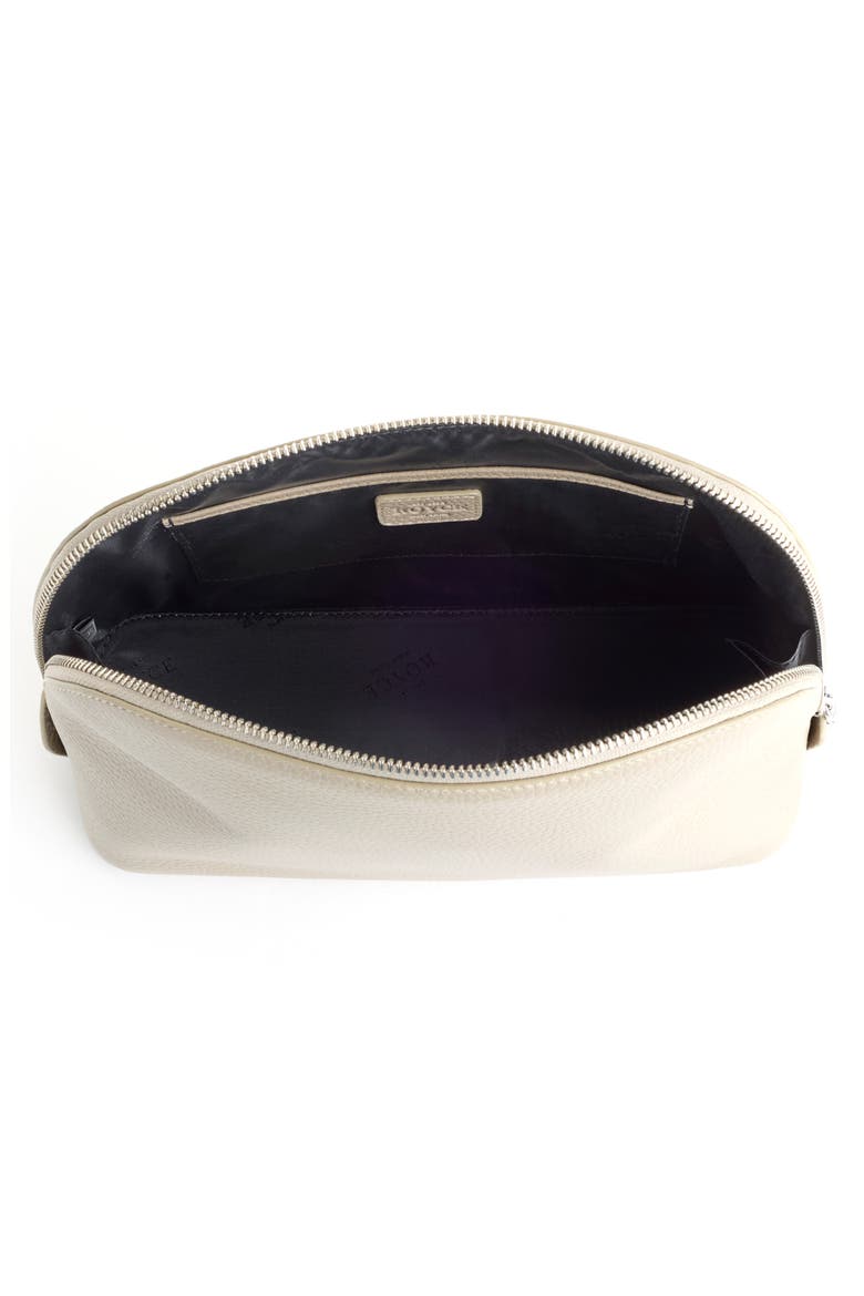 Leather Cosmetics Bag, Alternate, color, TAUPE