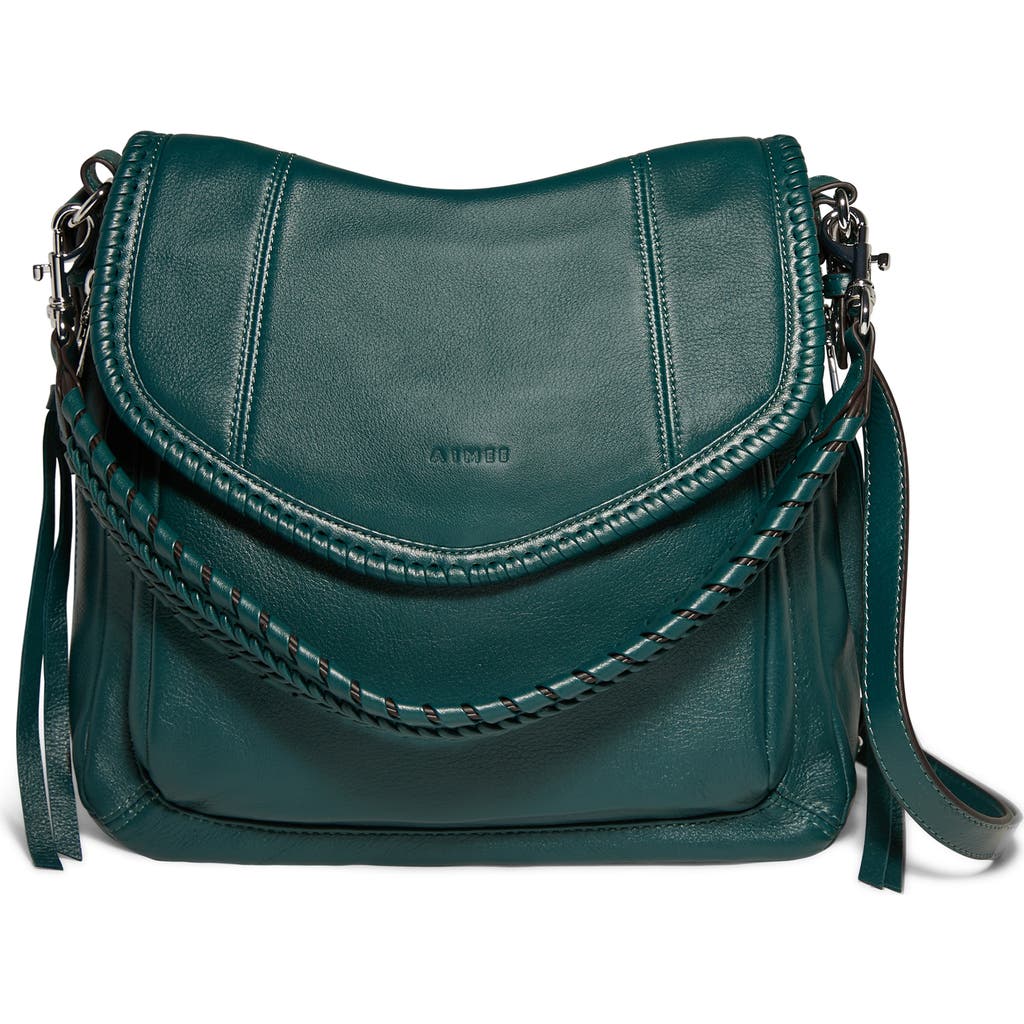 Aimee All For Love Convertible Leather Shoulder Bag In Green