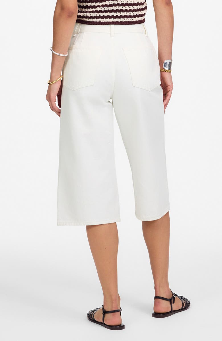 Madewell Denim Culottes, Alternate, color, Pure White