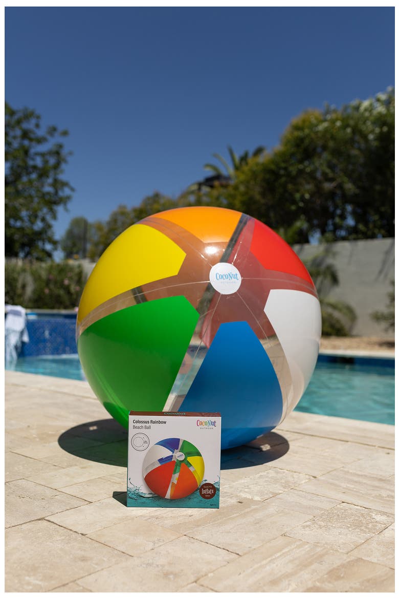 Colossus Rainbow Beach Ball, Alternate, color, MULTI