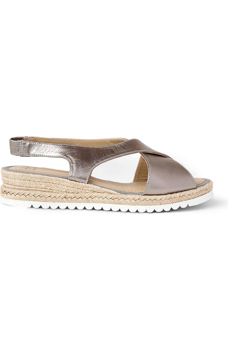 Aquatalia Adelina Weatherproof Slingback Espadrille Platform Wedge Sandal, Alternate, color,