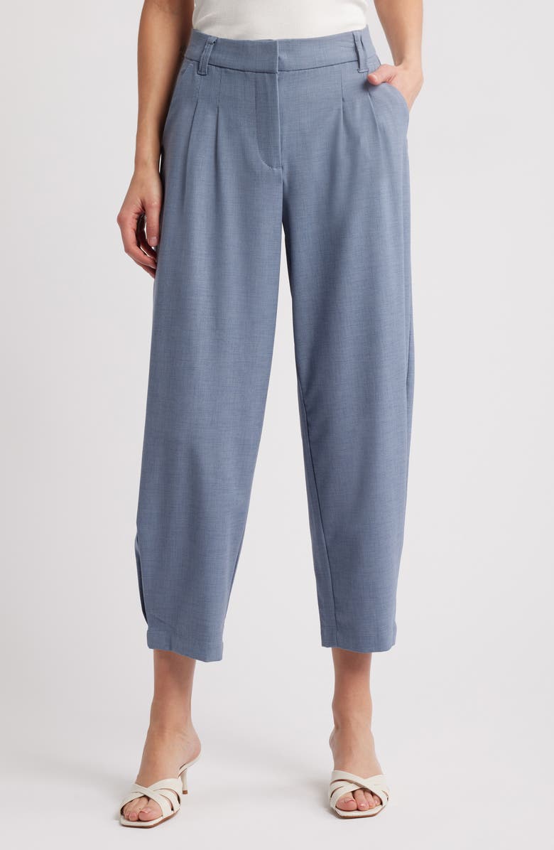 Wit & Wisdom Skyrise Pleated Barrel Pants, Main, color, Infinity Blue