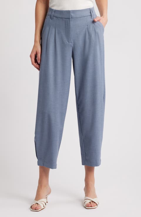 'Ab'Solution Skyrise Pleated Barrel Pants (Regular & Petite)