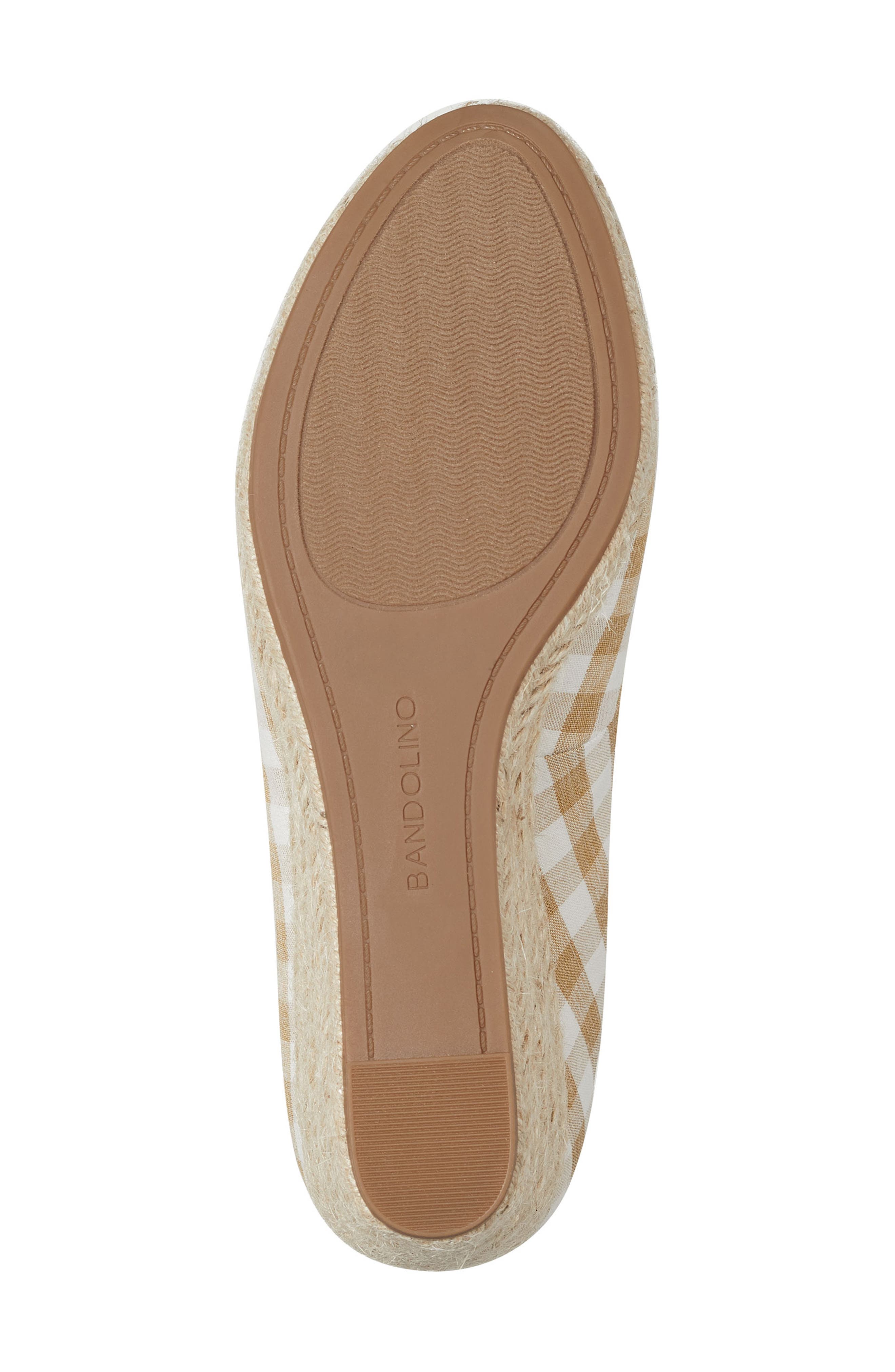Nuri Espadrille Wedge Sandal, Alternate, color, MUSTARD/ WHITE GINGHAM