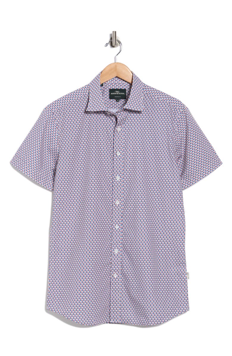 Rodd & Gunn Drews Avenue Sports Fit Short Sleeve Button-Up Shirt, Main, color, Twilight