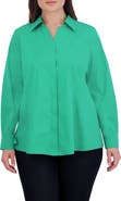 Foxcroft Taylor Non-Iron Long Sleeve Stretch Button-Up Shirt