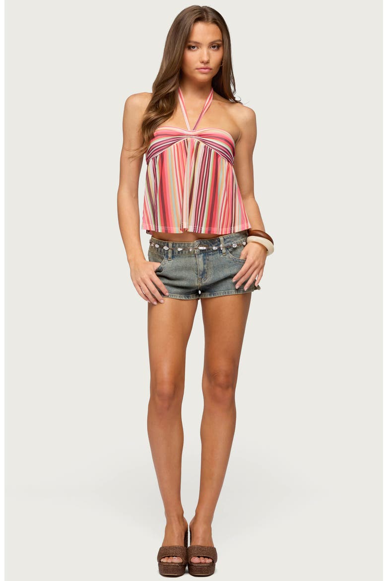 Fernanda Striped Halter Top, Alternate, color, MIX