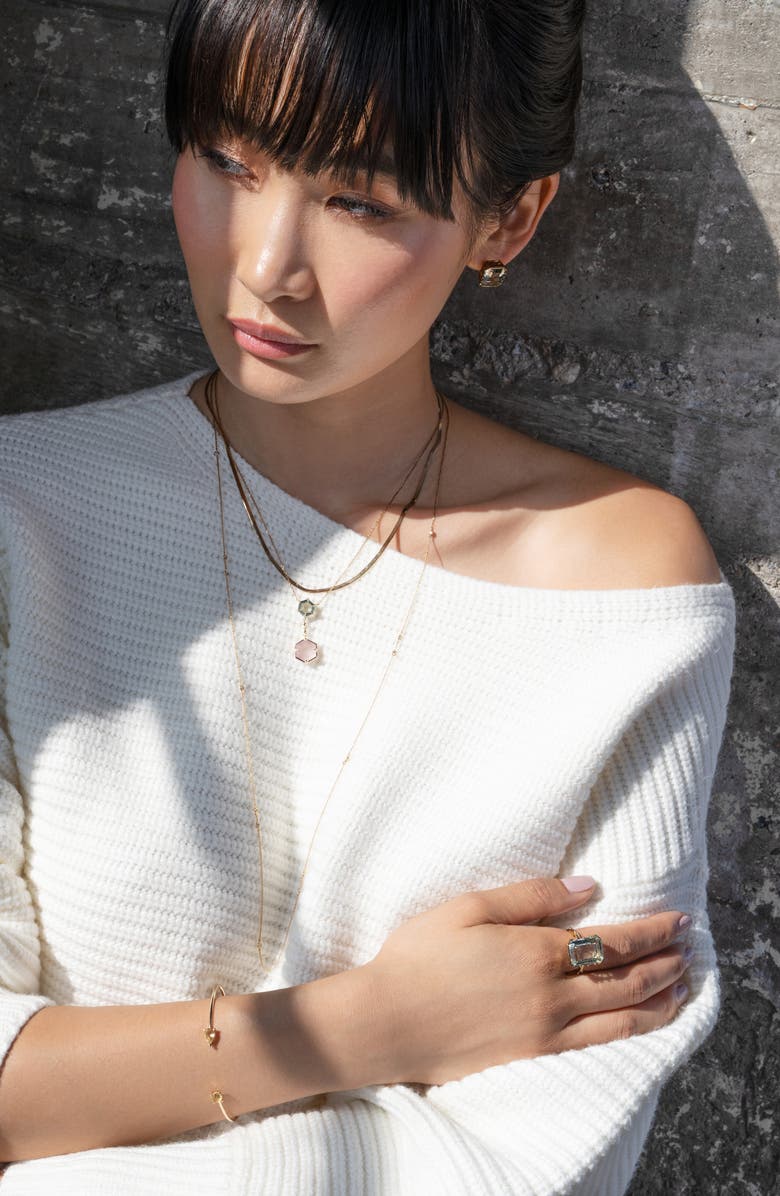 Bony Levy 14K Gold Color Green Amethyst Ring, Alternate, color, 14K Yellow Gold