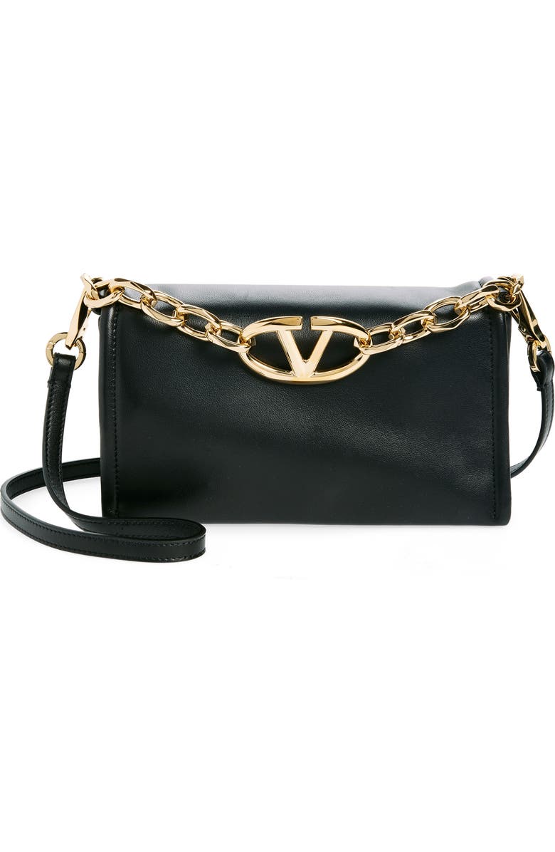 Valentino Garavani VLOGO Chain Lambskin Crossbody Bag, Main, color,