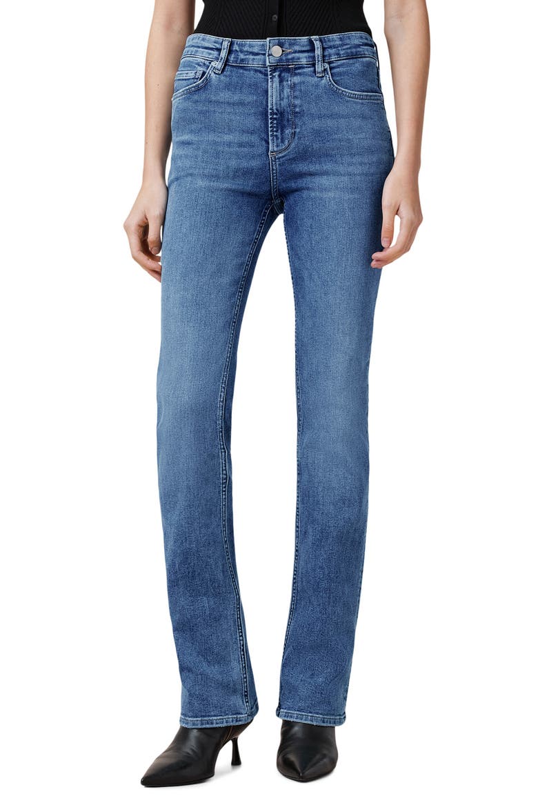 Haldan Mid Rise Slim Bootcut Jeans, Main, color, MID INDIGO