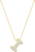 Adornia Pavé Bubble Initial Pendant Necklace
