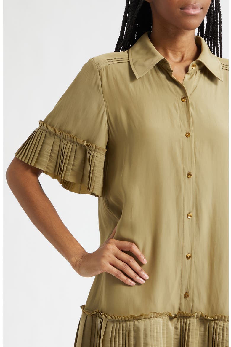 Tabitha Short Sleeve Shirtdress, Alternate, color, SAFARI