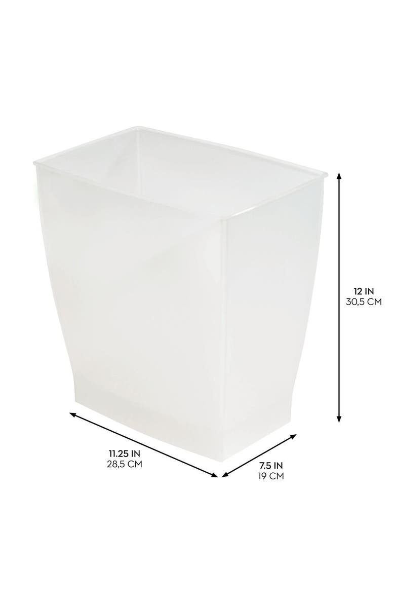 iDesign Small Rectangular Bathroom Trash Cans - Set of 4 - Gray, Alternate, color, Frost