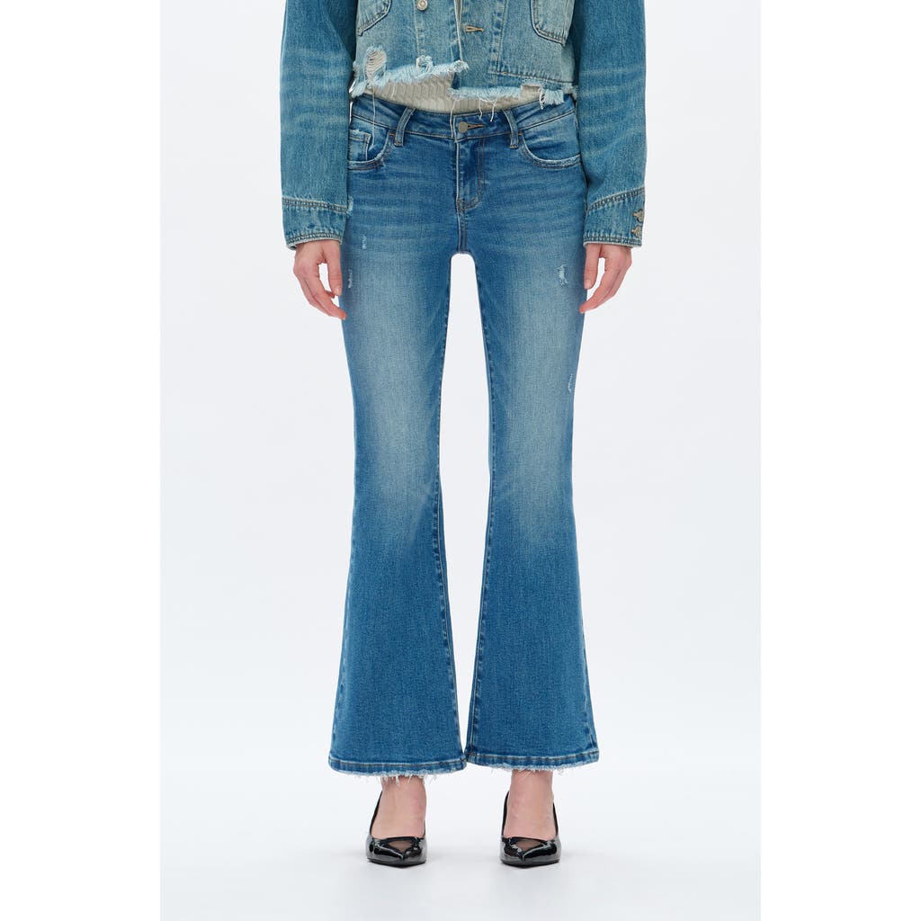 Bayeas Low Rise Flare Jeans In Blue