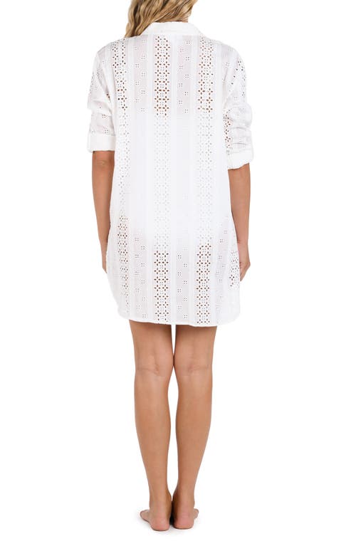Shop La Blanca Eyelet Cotton Cover-up Tunic