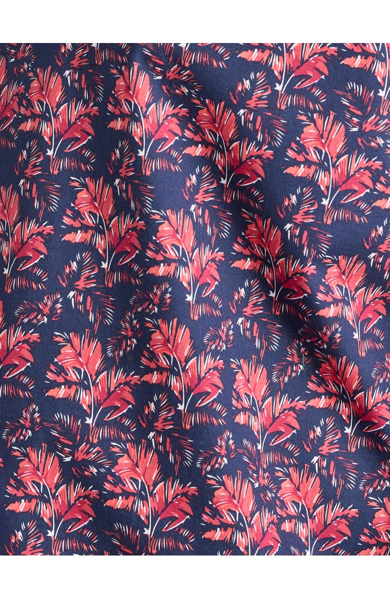 Synrgy by DXL Big & Tall Sketch Leaf Print Sport Shirt, Alternate, color, Blue Multi