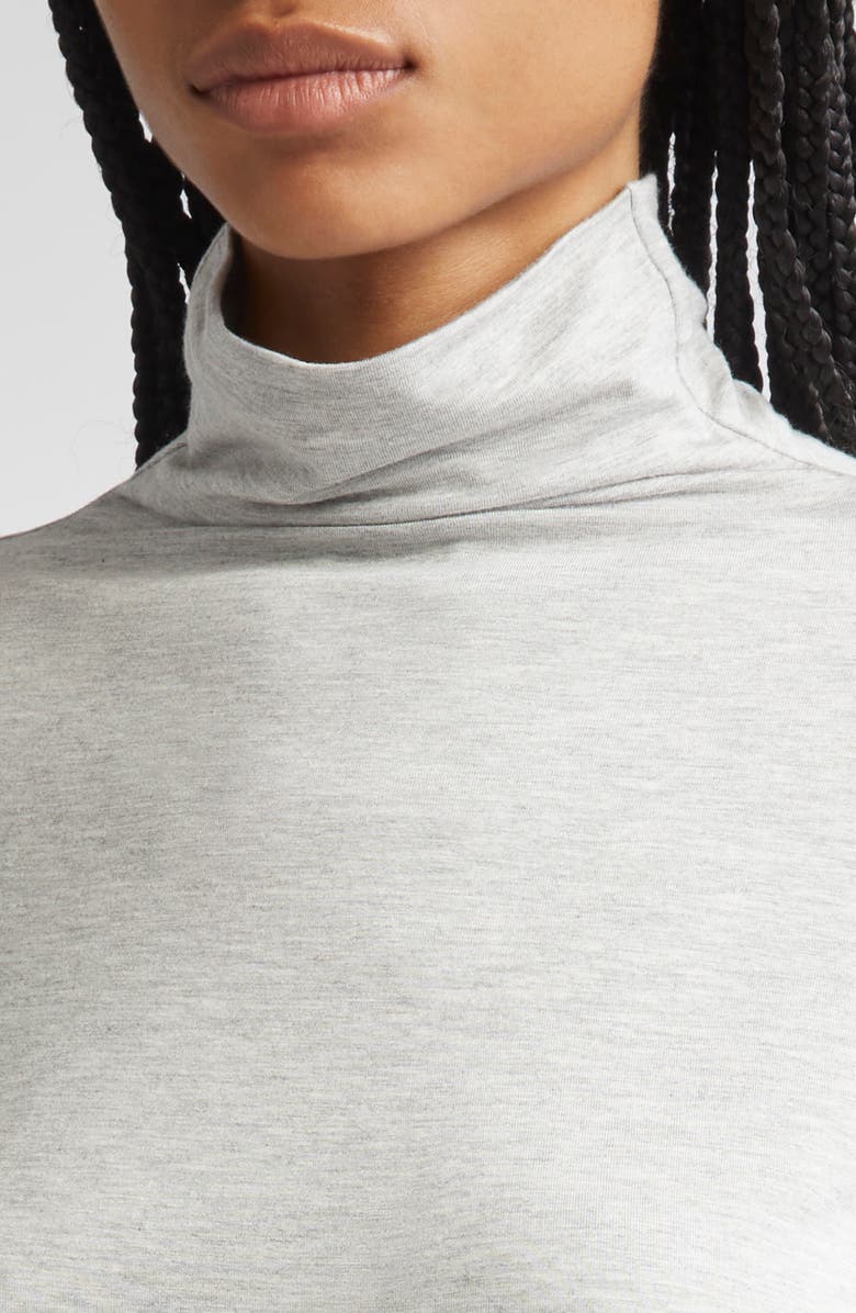 Lafayette 148 New York Funnel Neck Sweater, Alternate, color, Grey Heather