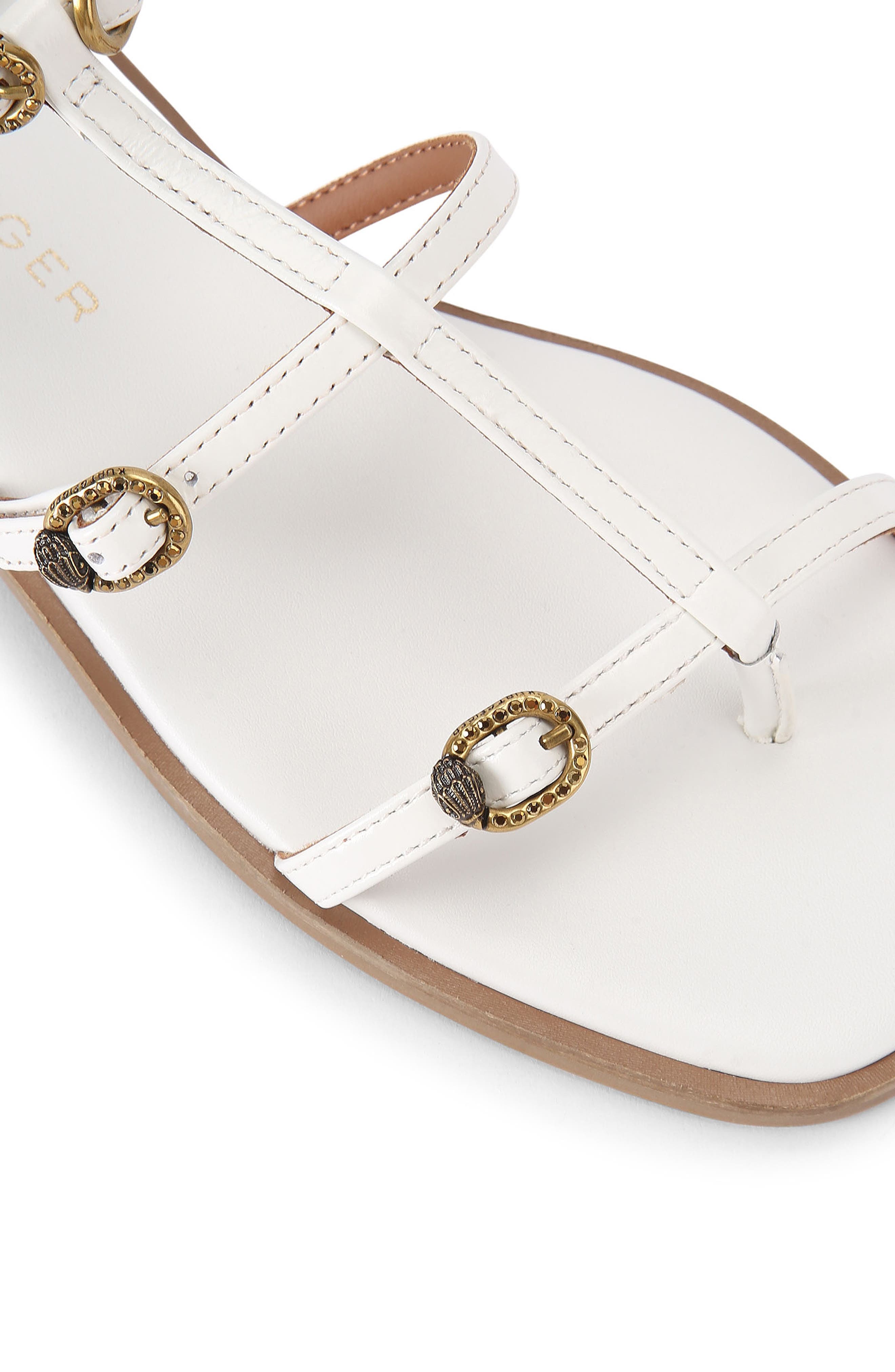 Kurt Geiger London Regent Buckle Embellished Gladiator Sandal, Alternate, color, 