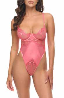Oh La La Cheri Alicia Underwire Lace & Mesh Teddy