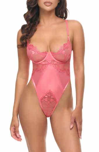 Oh La La Cheri Alicia Underwire Lace & Mesh Teddy