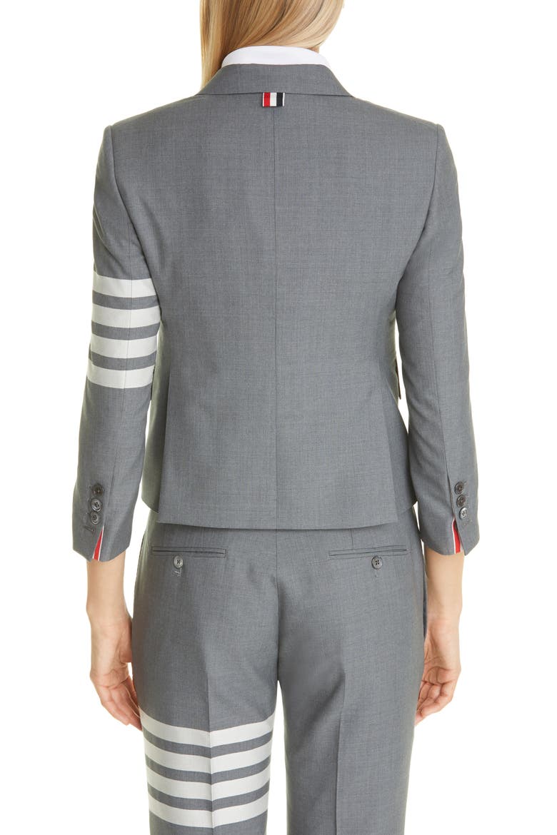 Stripe High Armhole Wool Sport Coat, Alternate, color, MED GREY