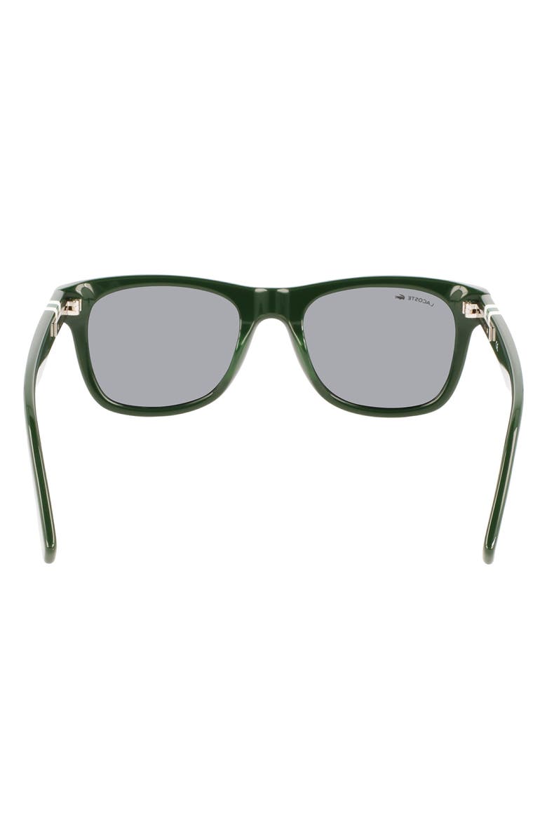 Lacoste 52mm Modified Rectangular Sunglasses, Alternate, color, Green