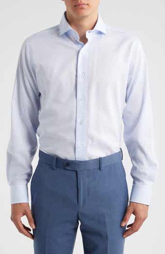 Lorenzo Uomo Trim Fit Check Cotton Dress Shirt
