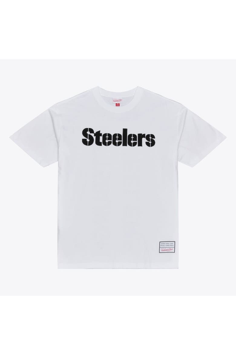 Men's Mitchell & Ness White Pittsburgh Steelers Monochrome T-Shirt, Main, color, White