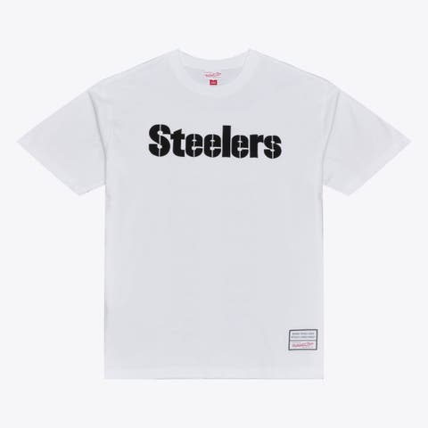 Men's Mitchell & Ness White Pittsburgh Steelers Monochrome T-Shirt