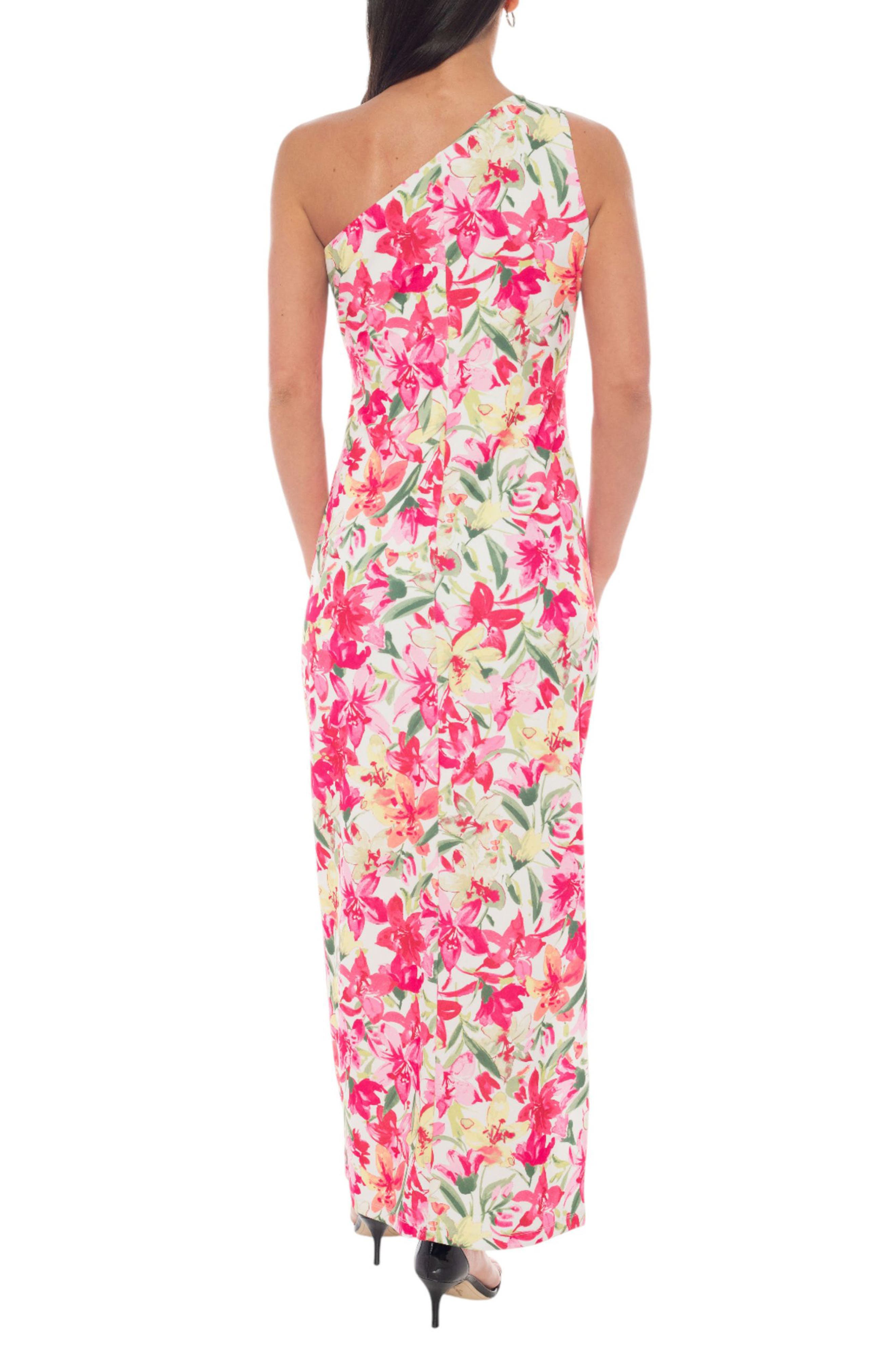 One Shoulder Floral Maxi Dress - image 2