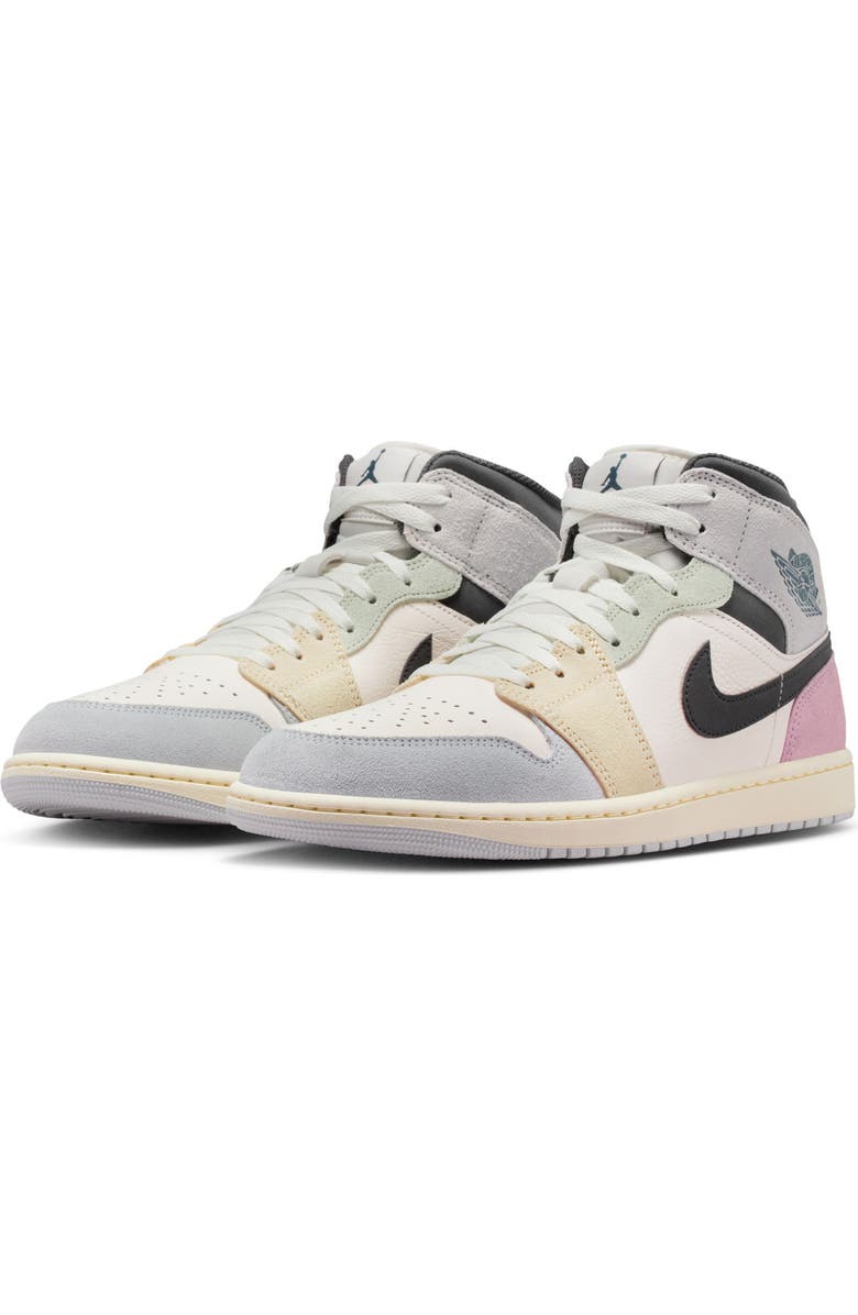 Jordan Air Jordan 1 Mid SE Basketball Sneaker, Main, color, Sail/ Iced Jade