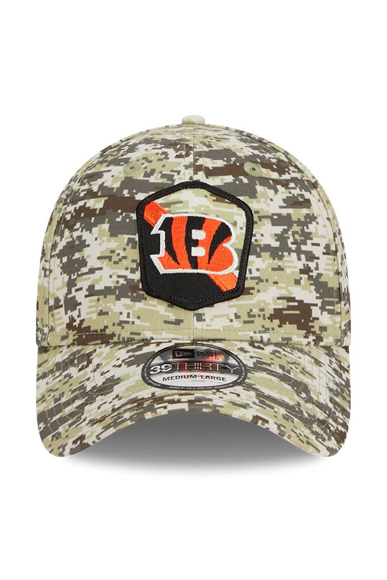 Men's New Era  Camo Cincinnati Bengals 2023 Salute To Service 39THIRTY Flex Hat, Alternate, color, Camo
