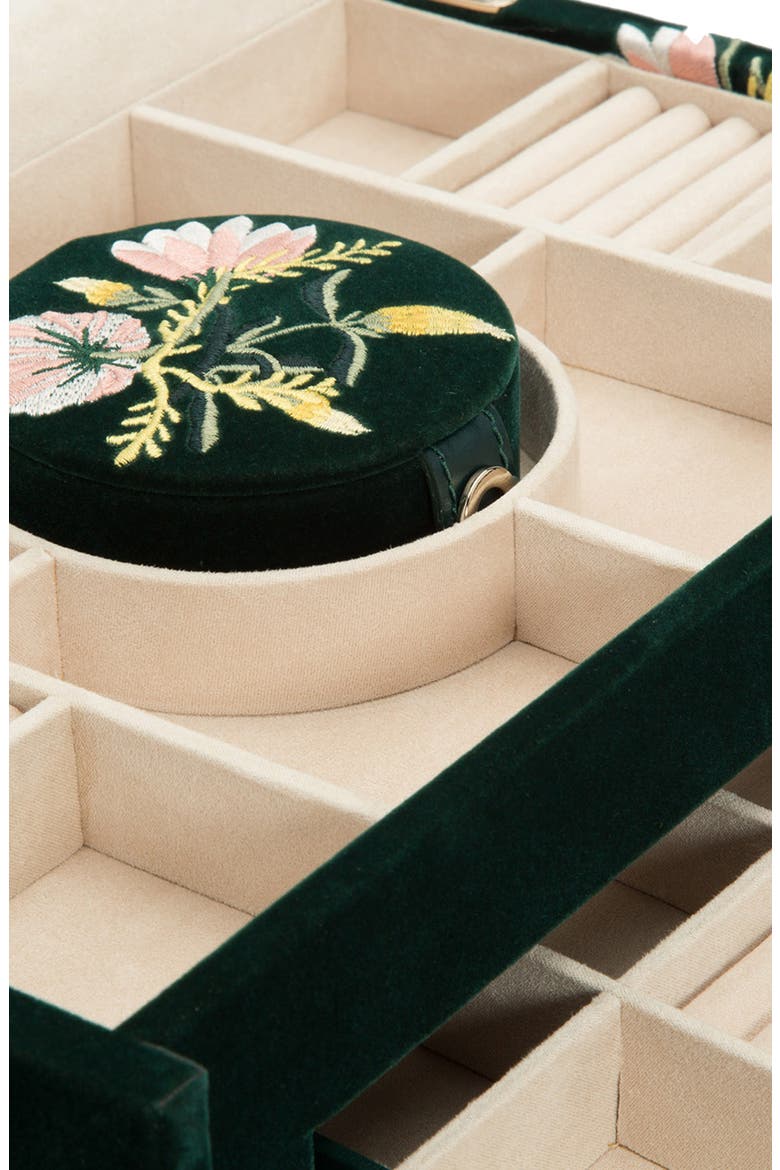 Zoe Large Jewelry Box, Alternate, color, FOREST GREEN