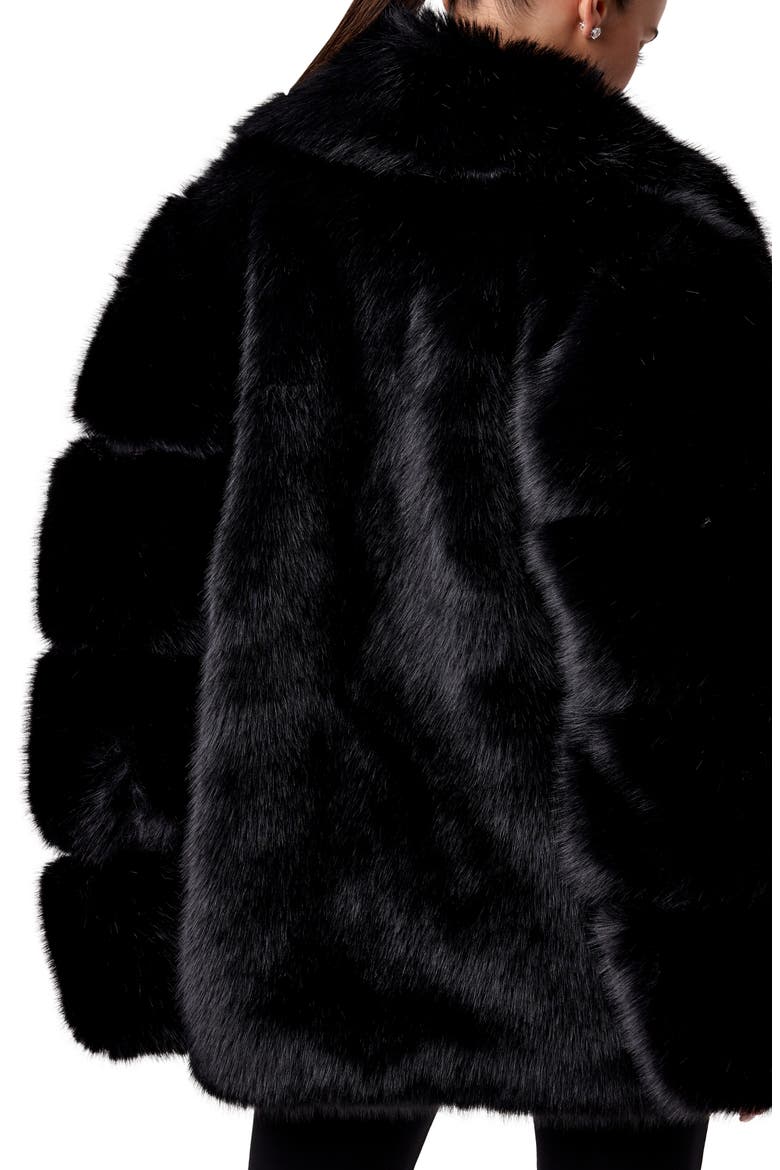 Oversize Fur Jacket, Alternate, color, BLACK