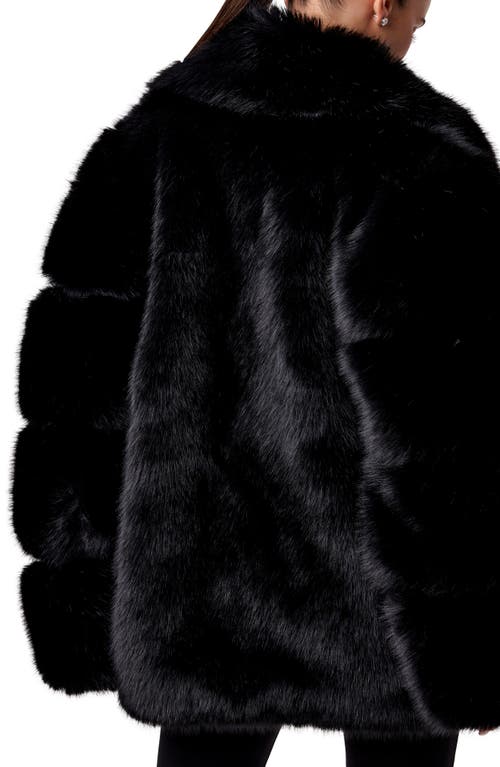 Naked Wardrobe Oversize Fur Jacket In Animal Print