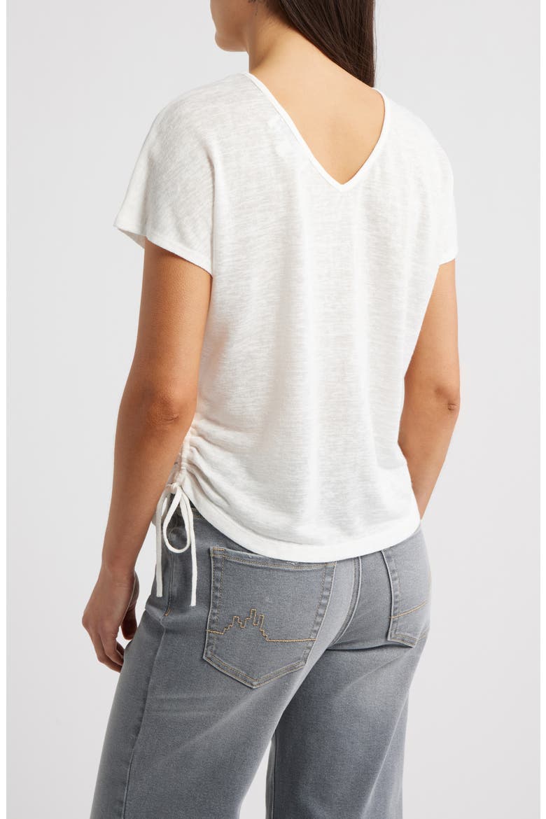 Side Tie Knit Top, Alternate, color, GARDENIA