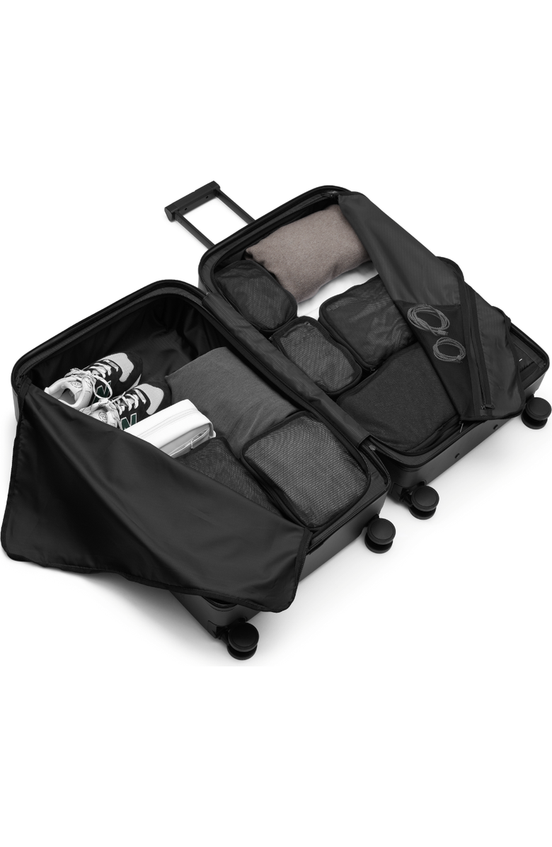 D_b_ Ramverk Pro Hardside 25 Inch Checked Luggage Spinner with Buckle Closure, Alternate, color, Black Out