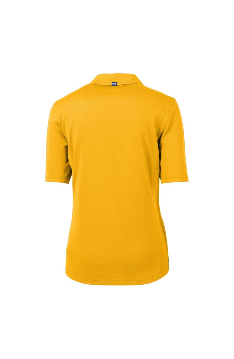 Cutter & Buck Women's Cutter & Buck  Gold Green Bay Packers Helmet Logo DryTec Virtue Eco Pique Recycled Polo, Alternate, color, 